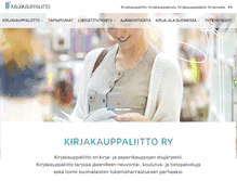 Tablet Screenshot of kirjakauppaliitto.fi